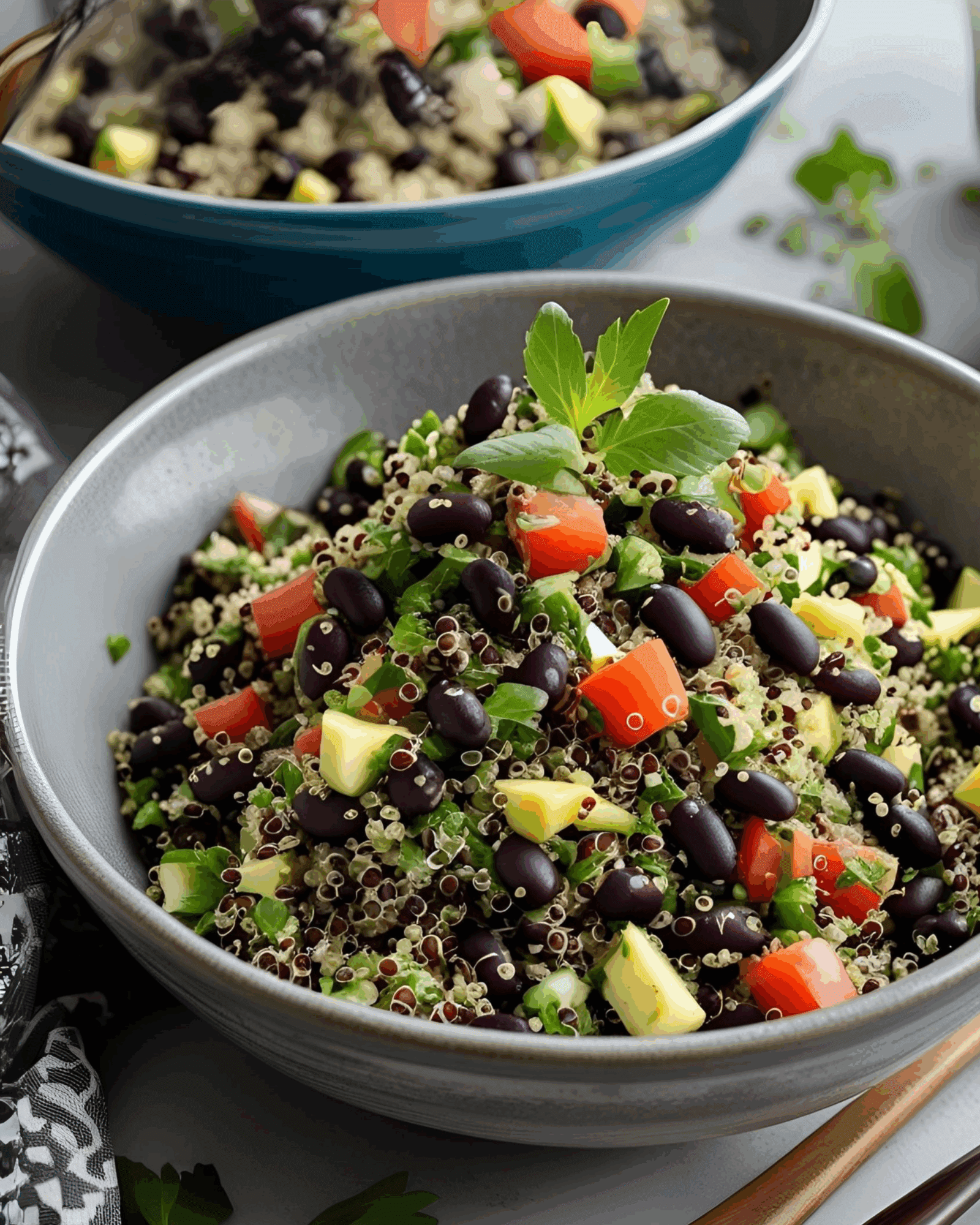 QUINOA and BLACK BEAN TABBOULEH